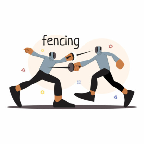 9 Fencing Player Sport Illustration cover image.