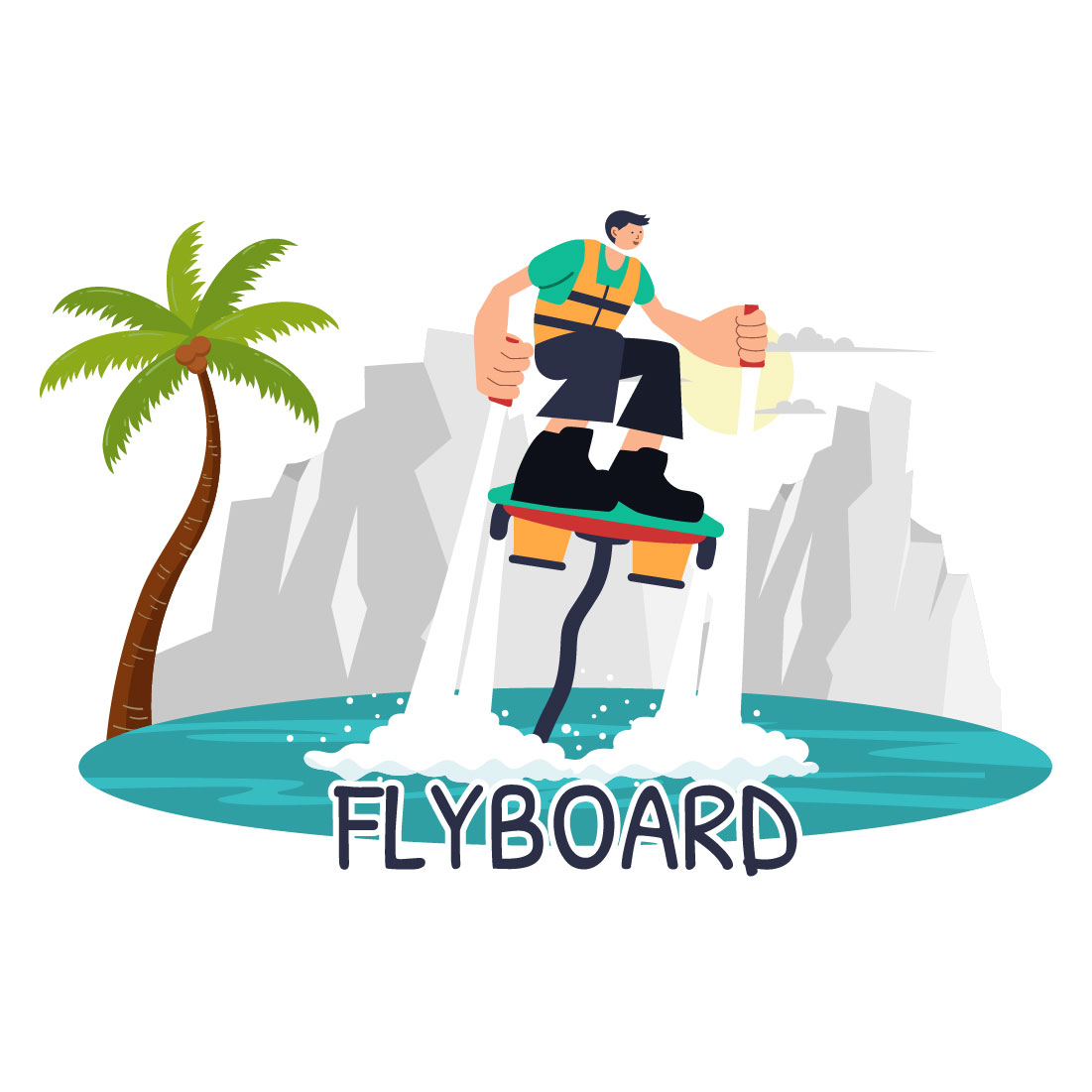 9 Flyboard Sport Illustration preview image.