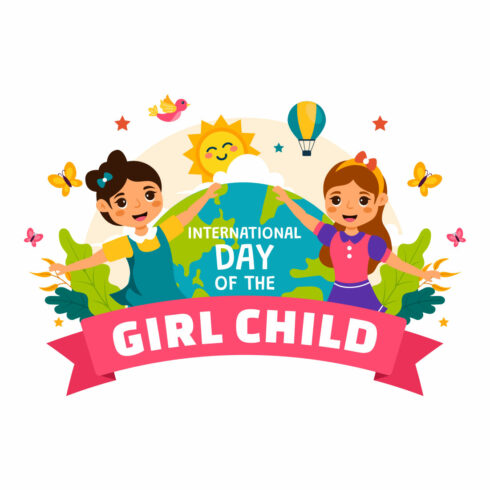 10 International Day of the Girl Child Illustration cover image.