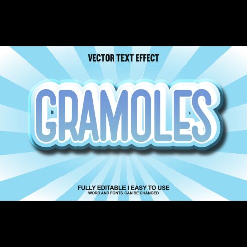 Fully Editable Vector 3D Text Effect cover image.