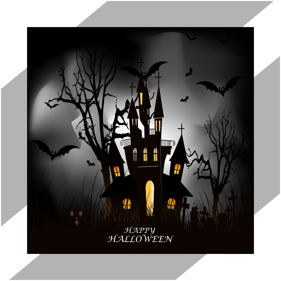 halloween pumpkins on dark background cover image.