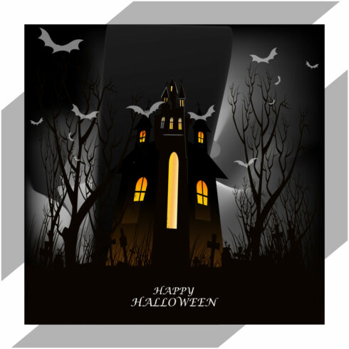 halloween pumpkins on dark background cover image.