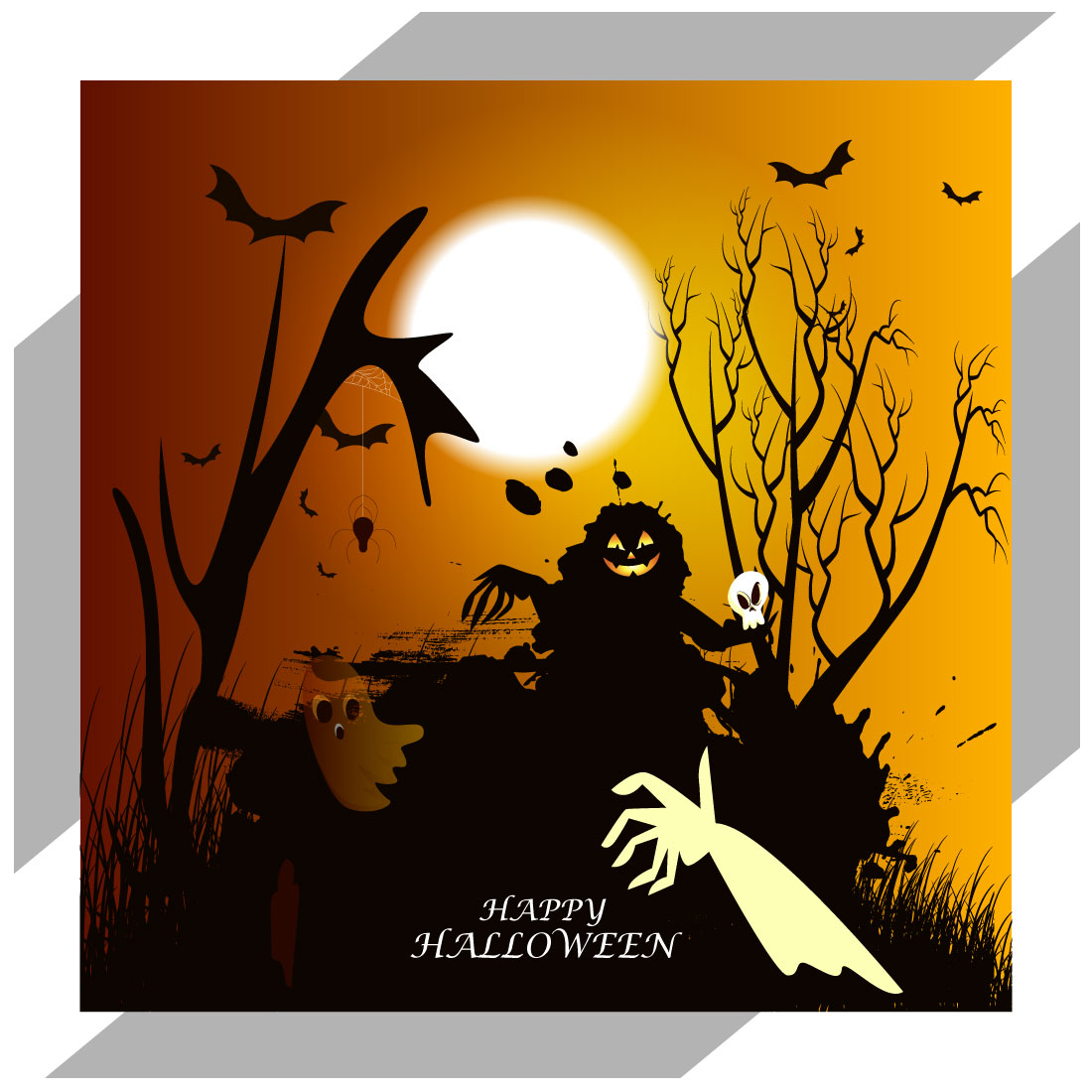 halloween pumpkins on dark background cover image.