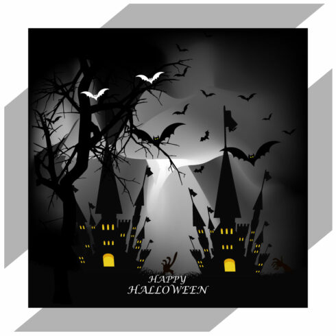 halloween pumpkins on dark background cover image.