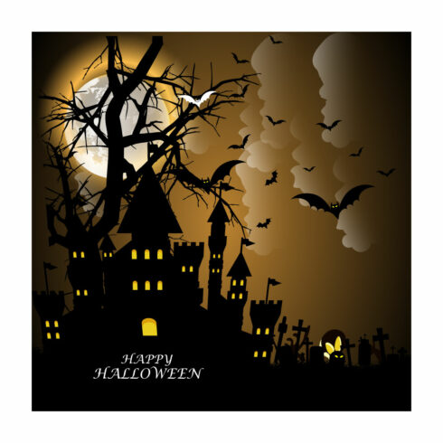 halloween pumpkins on dark background cover image.