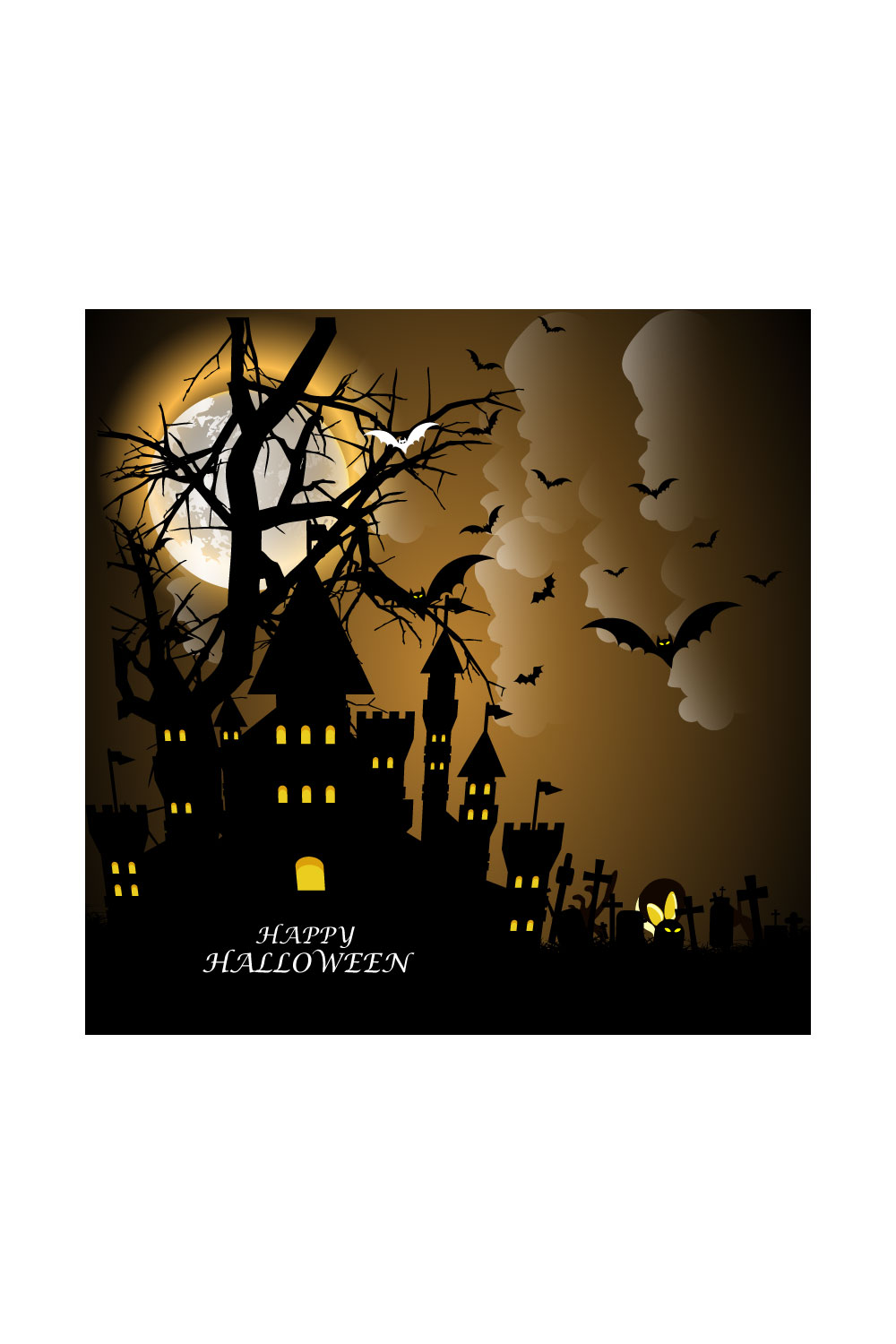 halloween pumpkins on dark background pinterest preview image.