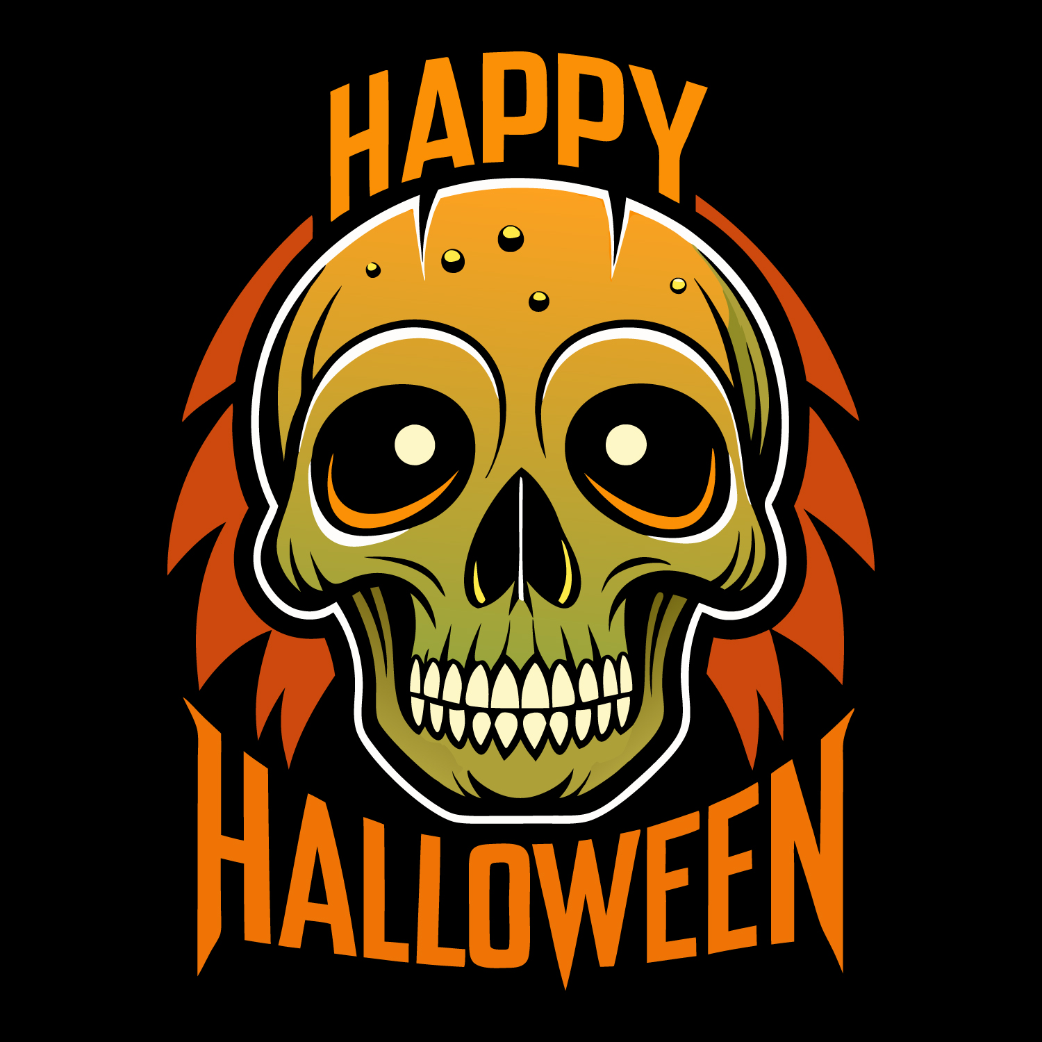 happy halloween t shirt design 733