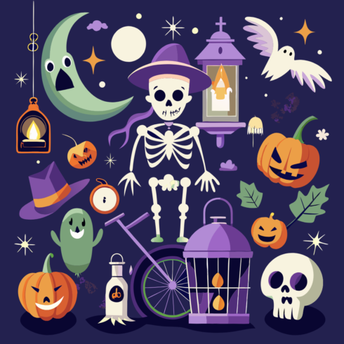 100+ Halloween SVG Vector Design cover image.