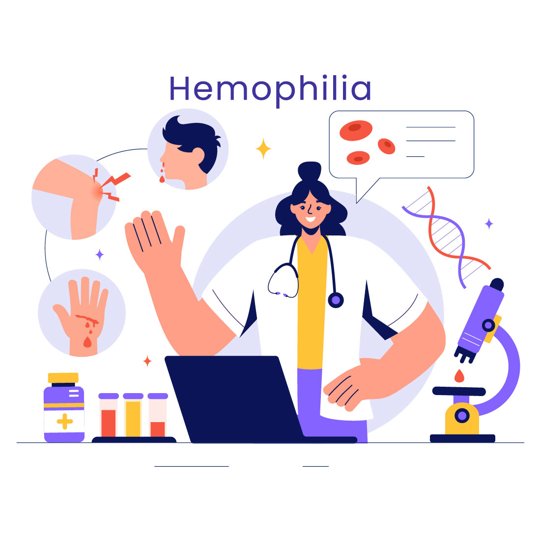 9 Hemophilia Disease Illustration cover image.