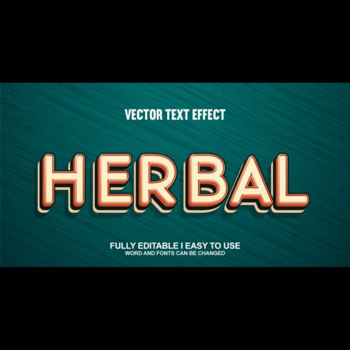 Fully Editable Vector 3D Text Effect cover image.