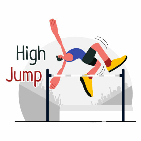 9 High Jump Sport Illustration cover image.