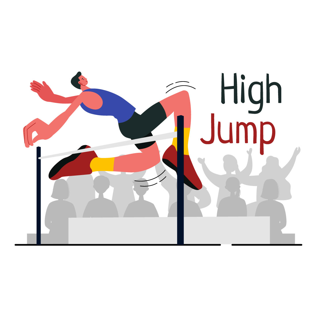 9 High Jump Sport Illustration preview image.