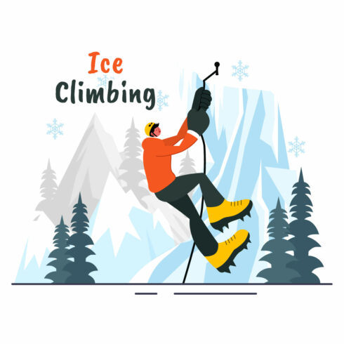 9 Ice Climbing Vector Illustration cover image.