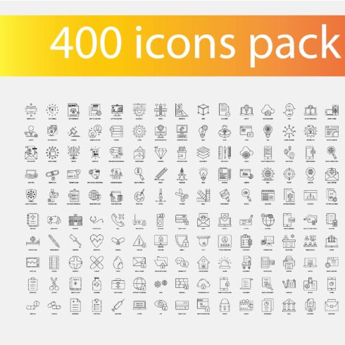 400 DIFFERENT ICONS PACK cover image.