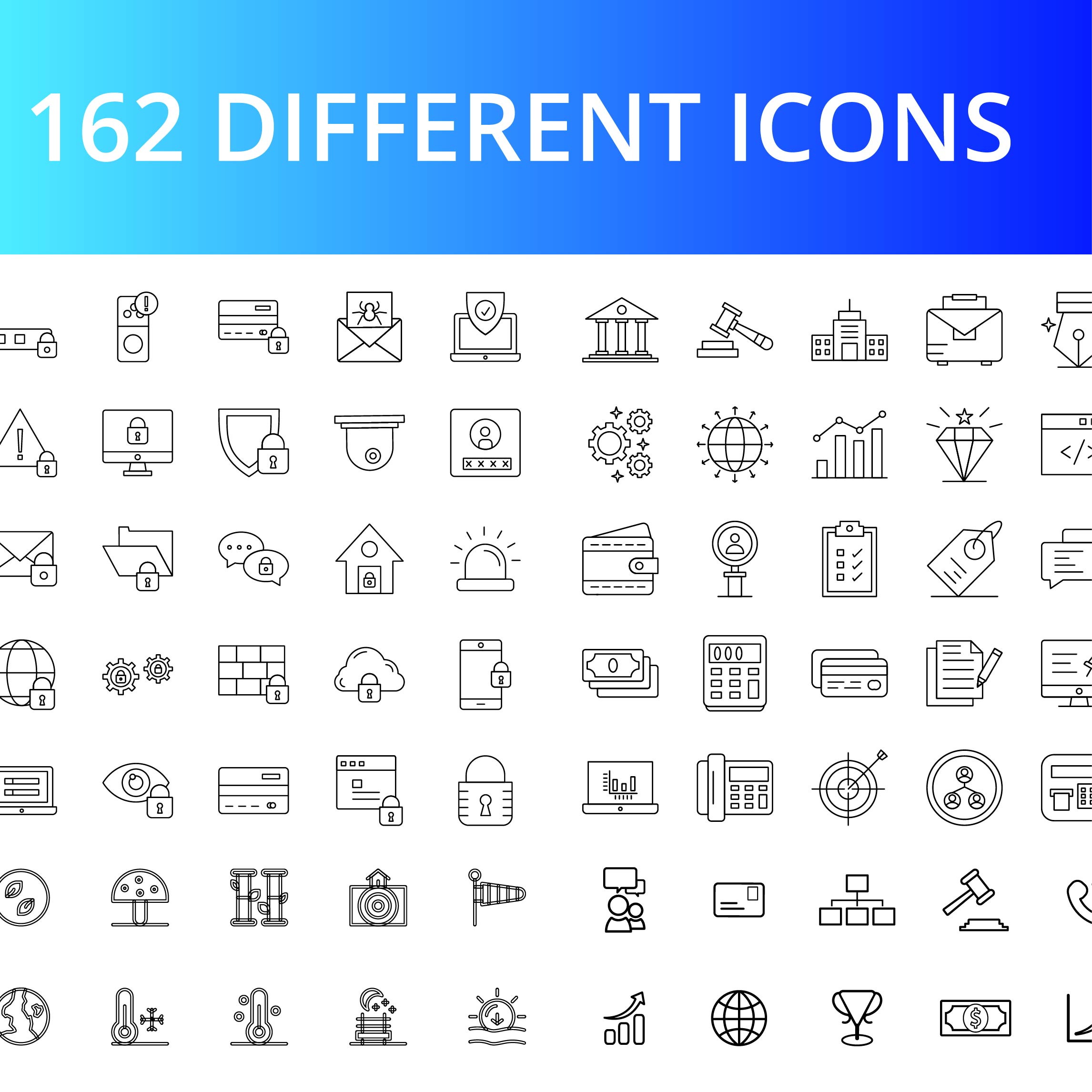 162 DIFFERENT ICON PACK cover image.