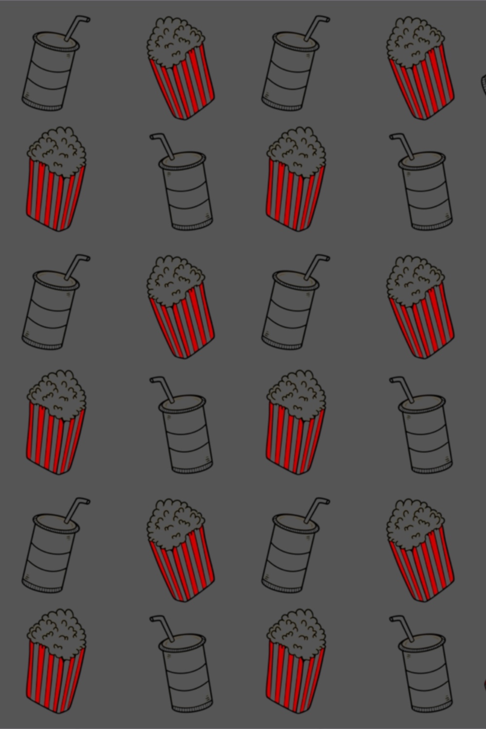 Get the Movie Night Look: Fun Popcorn and Soda Graphics for Your Projects, Pattern! pinterest preview image.