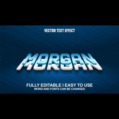 Fully Editable Vector 3D Text Effect cover image.