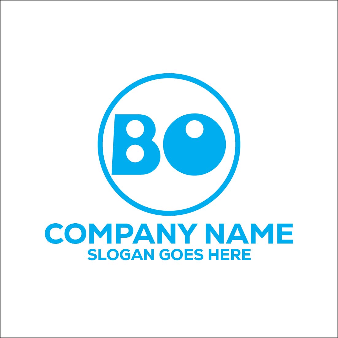 initial letter bo logo or icon design vector image template 303