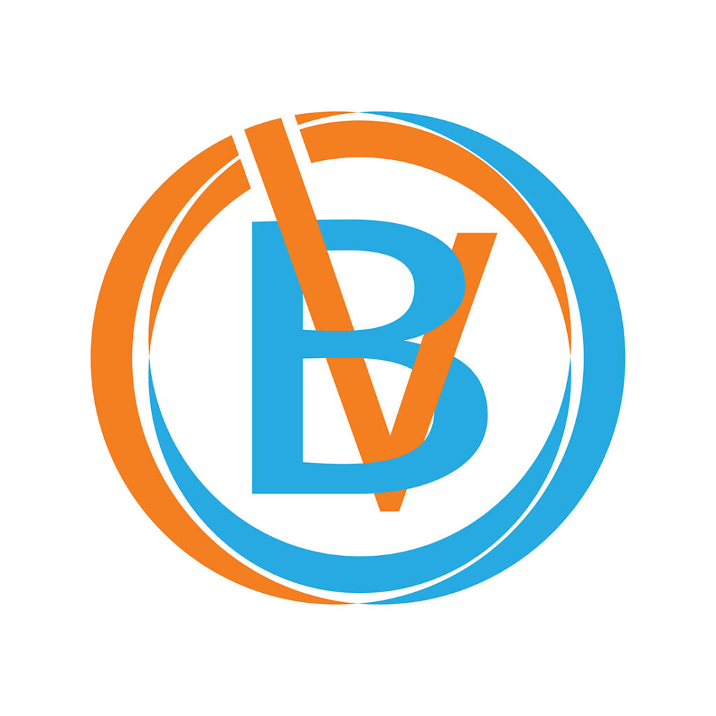 Initial Letter BV Logo or Icon Design Vector Image Template - MasterBundles