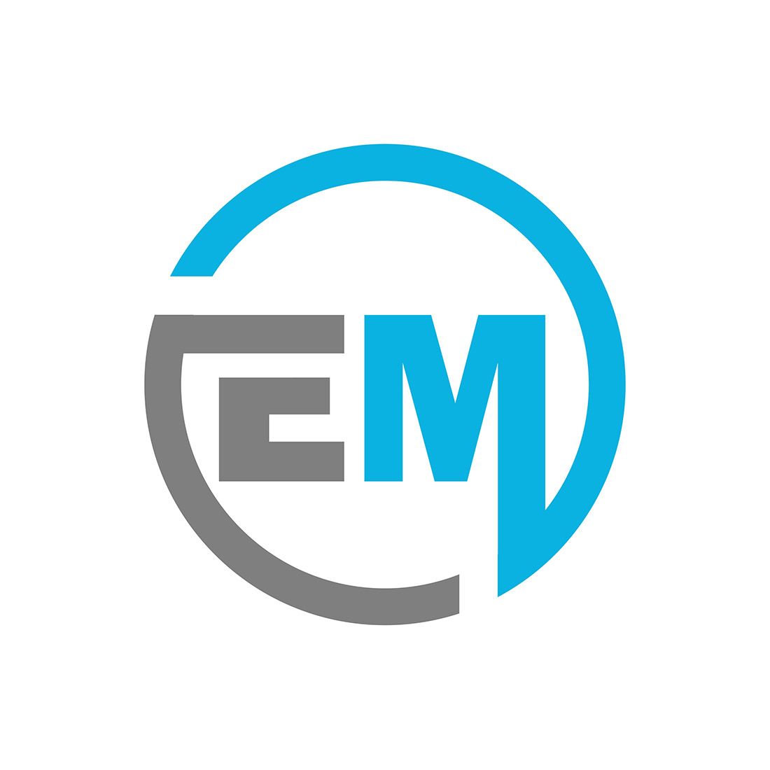 initial letter em logo or icon design vector image template 309