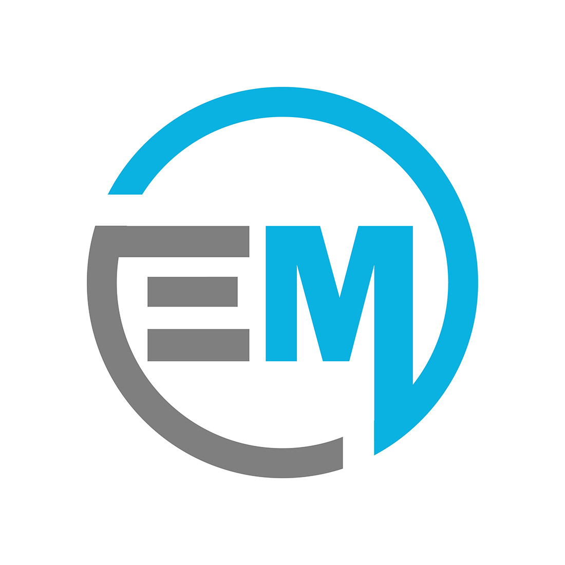 initial letter em logo or icon design vector image template 388