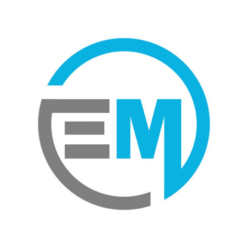 Initial Letter EM Logo or Icon Design Vector Image Template cover image.