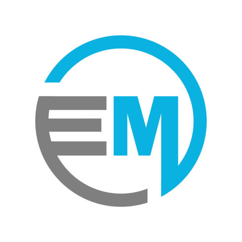 Initial Letter EM Logo or Icon Design Vector Image Template cover image.