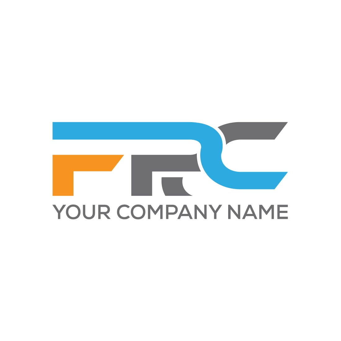 initial letter frc logo or icon design vector image template 150