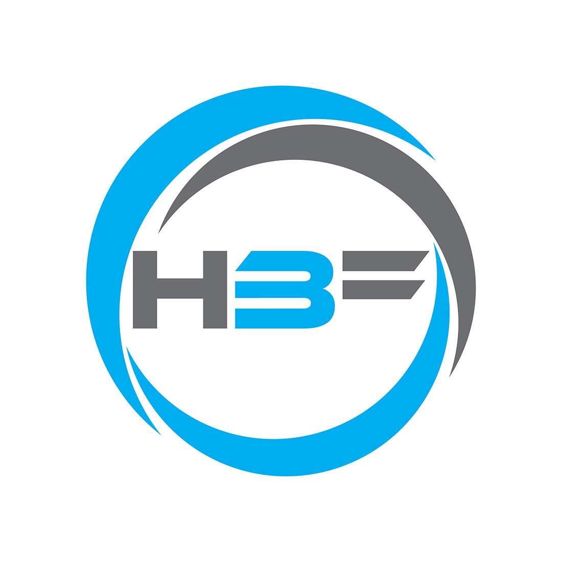 Initial Letter HBF Logo or Icon Design Vector Image Template cover image.