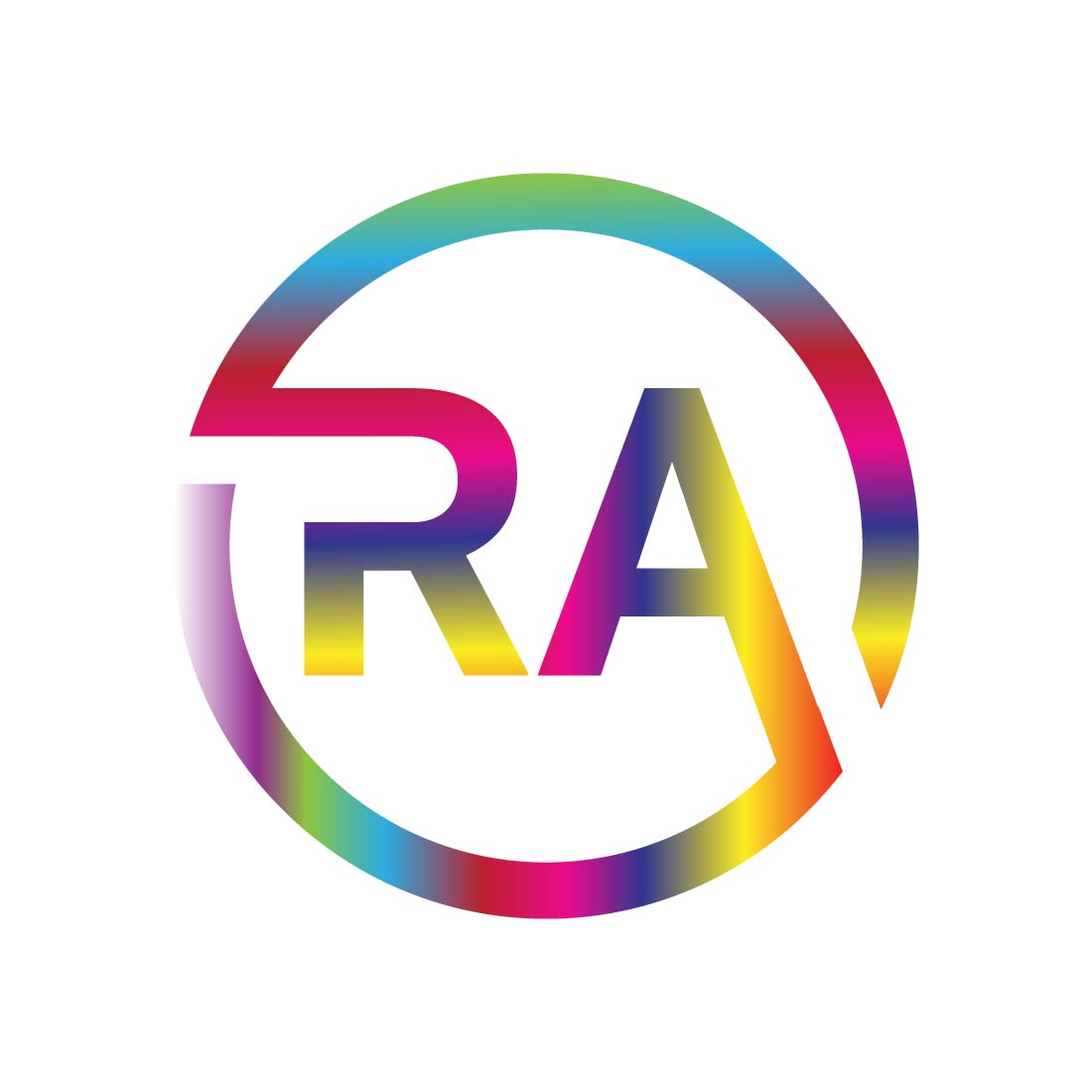 initial letter ra logo or icon design vector image template 454