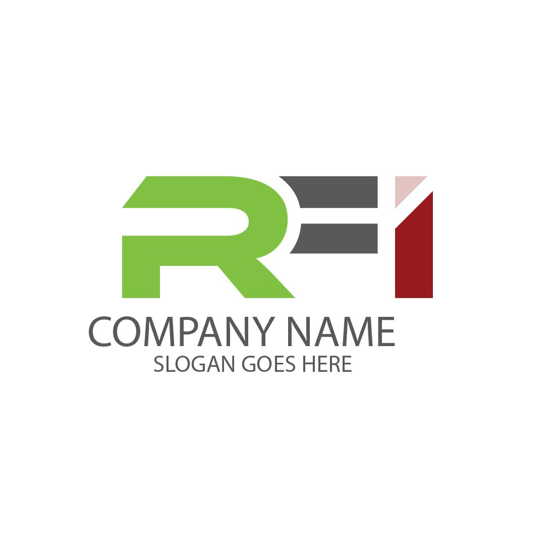 initial letter rfi or rif logo or icon design vector image template 657