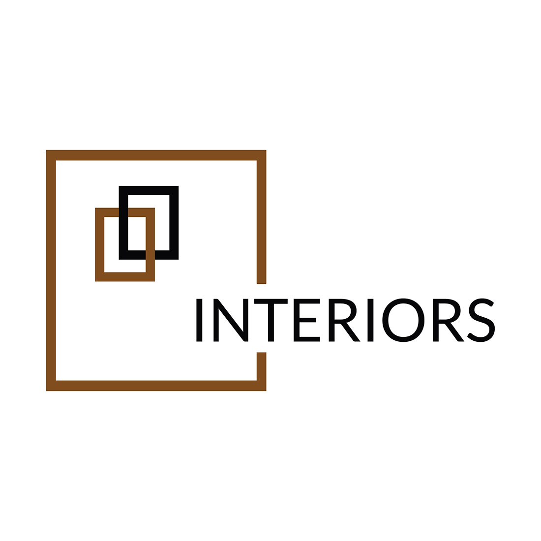 Interior Design Vector Stock Template preview image.