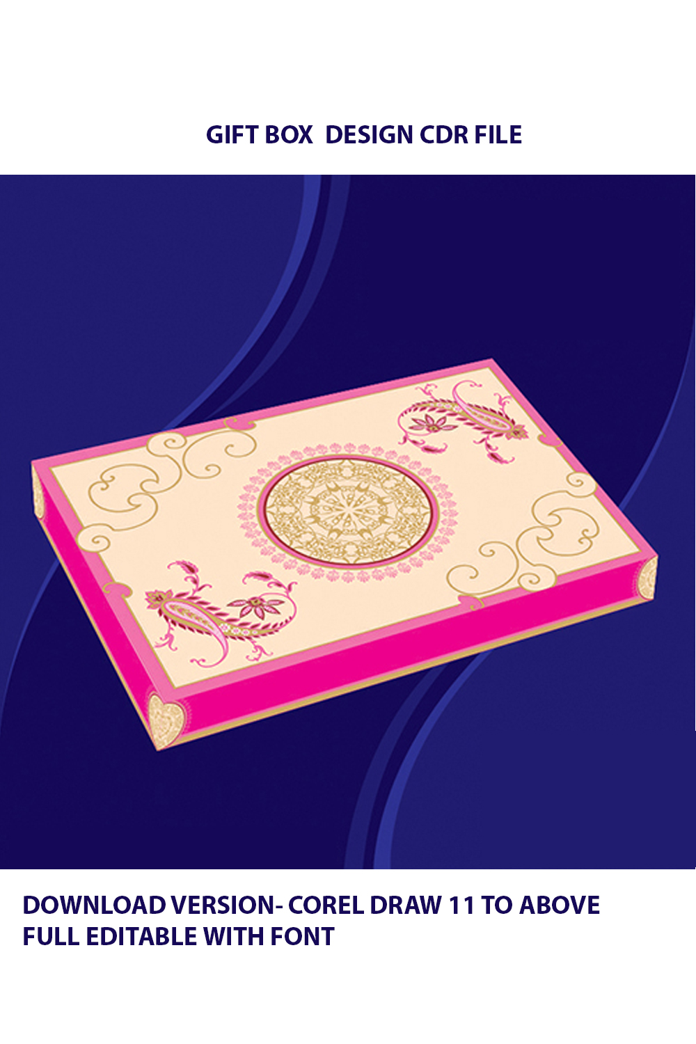 GIFT BOX DESIGN CDR FILE pinterest preview image.