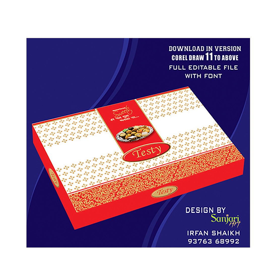 Exclusive SWEET BOX DESIGN CDR FILE preview image.