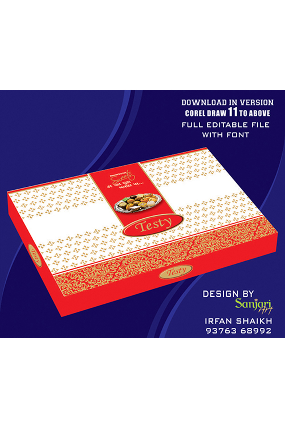 Exclusive SWEET BOX DESIGN CDR FILE pinterest preview image.