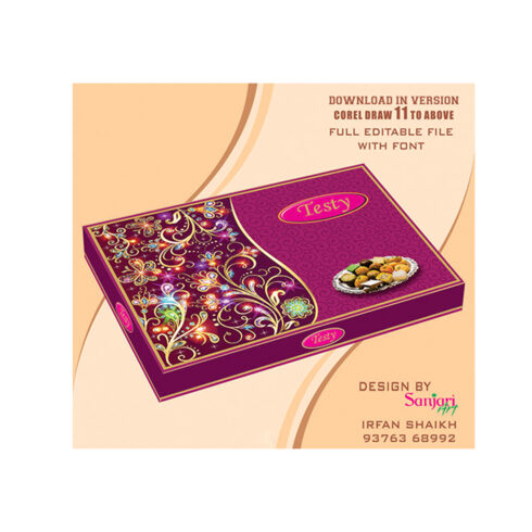 TRADITIONAL SWEET BOX DESIGN CDR FILE DOWNLOAD VERSION- COREL DRAW 11 TO ABOVE FULL EDITABLE WITH FONT cover image.