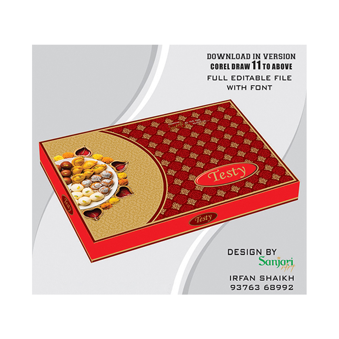 SWEET BOX DESIGN CDR FILE DOWNLOAD VERSION- COREL DRAW 11 TO ABOVE FULL EDITABLE WITH FONT preview image.