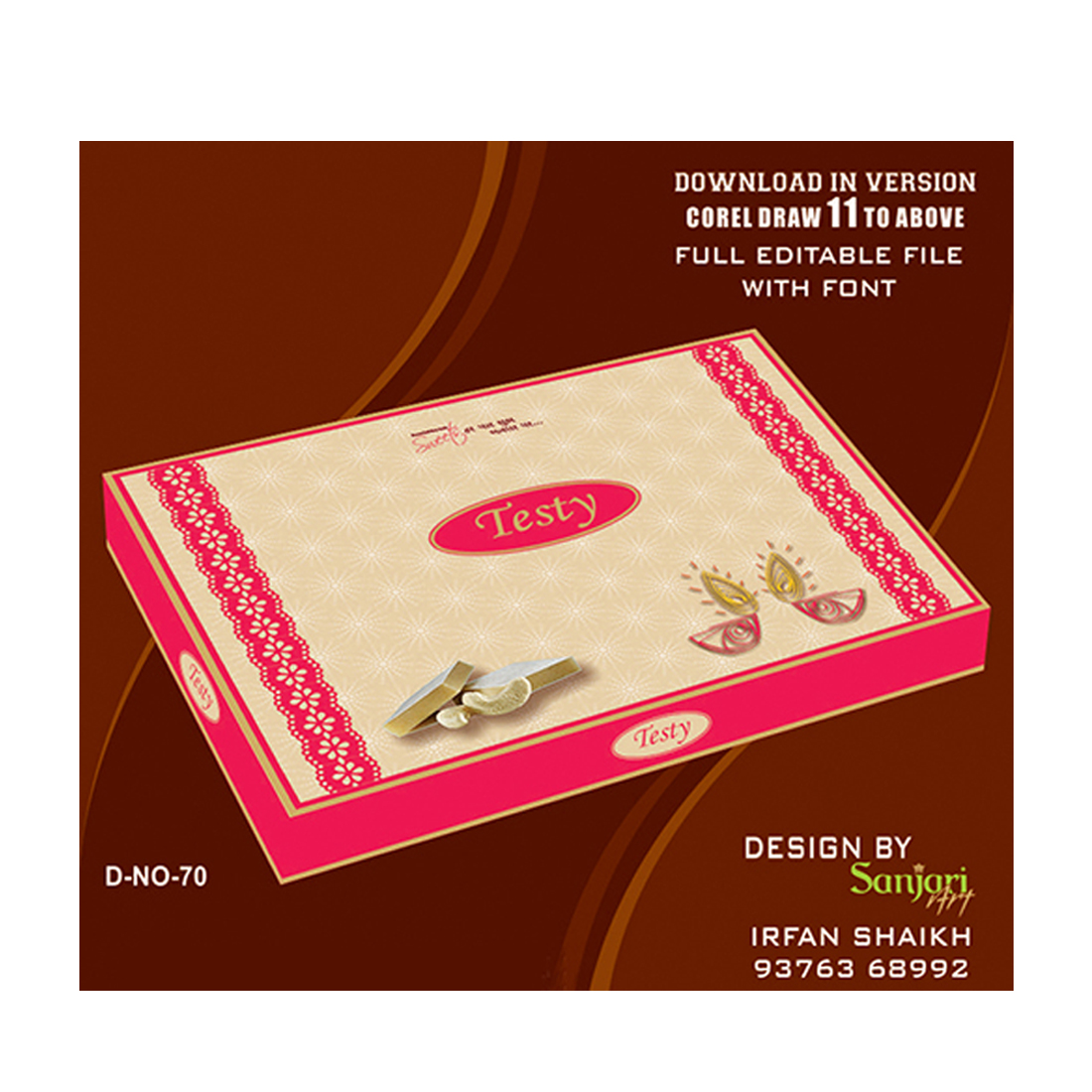 SWEET BOX DESIGN CDR FILE DOWNLOAD VERSION- COREL DRAW 11 TO ABOVE FULL EDITABLE WITH FONT preview image.