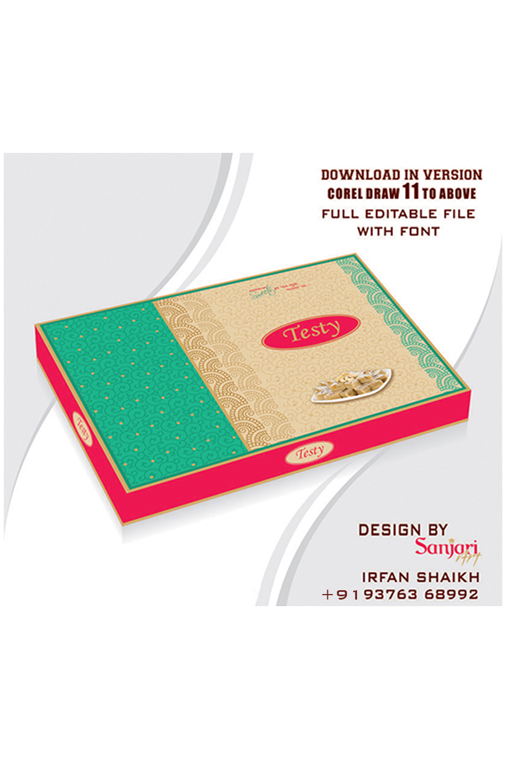 SWEET BOX DESIGN CDR FILE pinterest preview image.