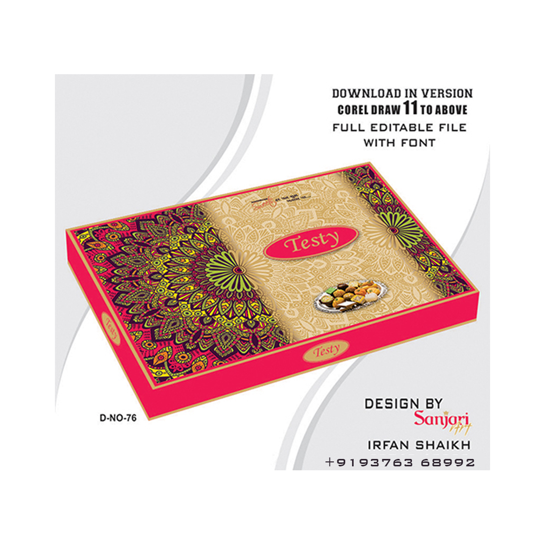 SWEET BOX DESIGN CDR FILE DOWNLOAD VERSION- COREL DRAW 11 TO ABOVE FULL EDITABLE WITH FONT cover image.