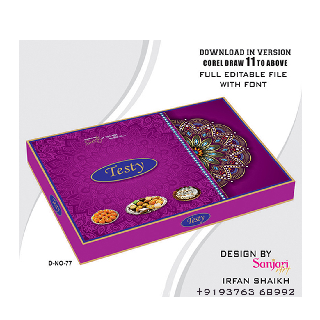 SWEET BOX DESIGN CDR FILE DOWNLOAD VERSION- COREL DRAW 11 TO ABOVE FULL EDITABLE WITH FONT preview image.