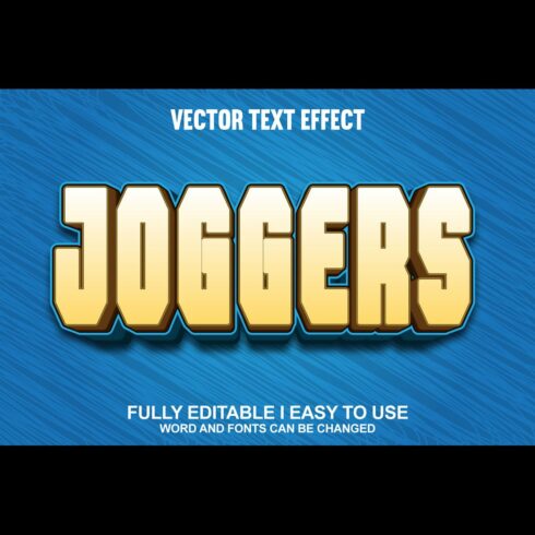 Fully Editable Vector 3D Text Effect cover image.