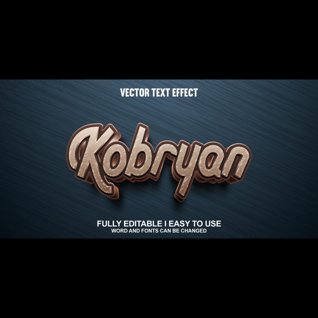 Fully Editable Vector 3D Text Effect - MasterBundles