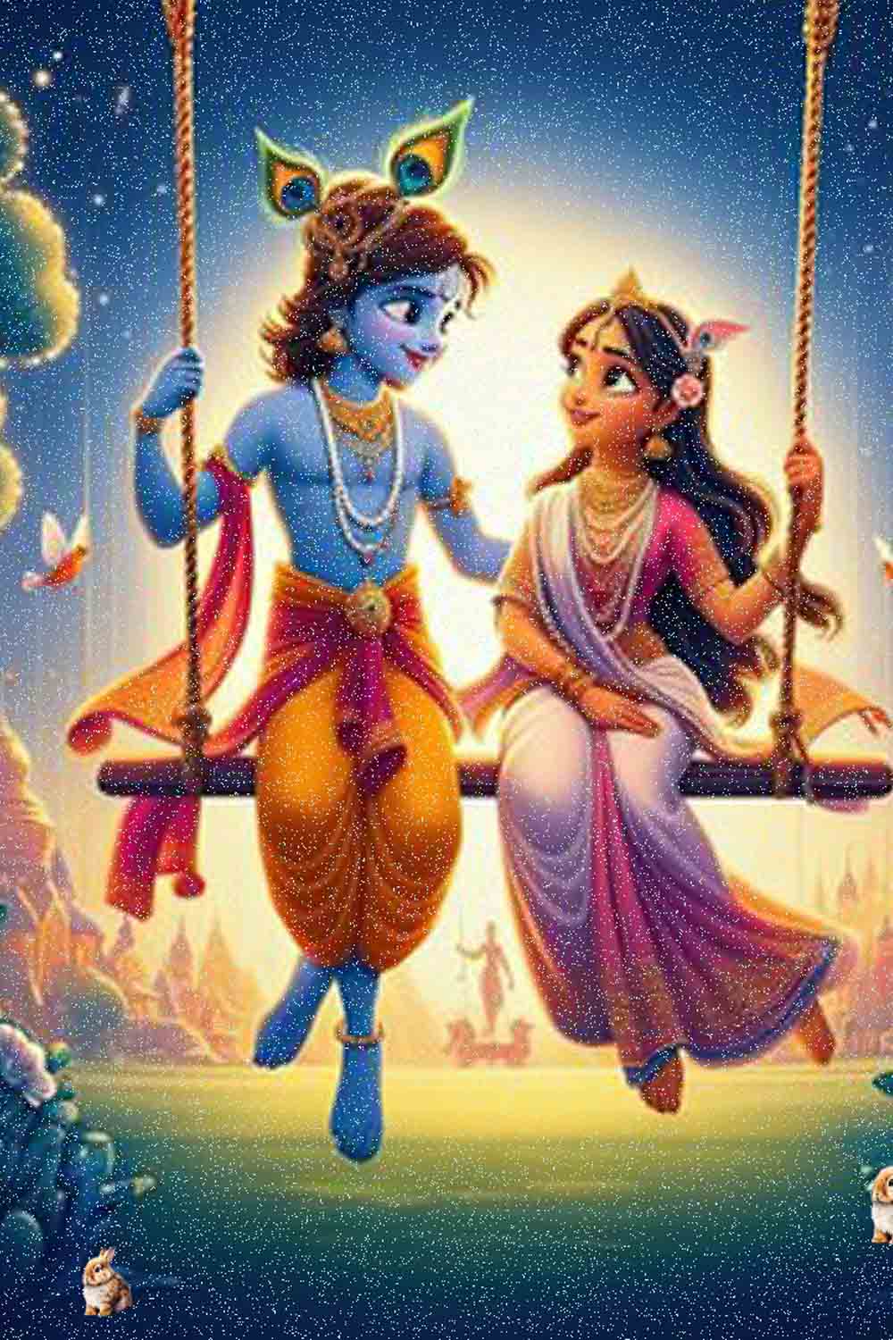 Radha Krishna pinterest preview image.