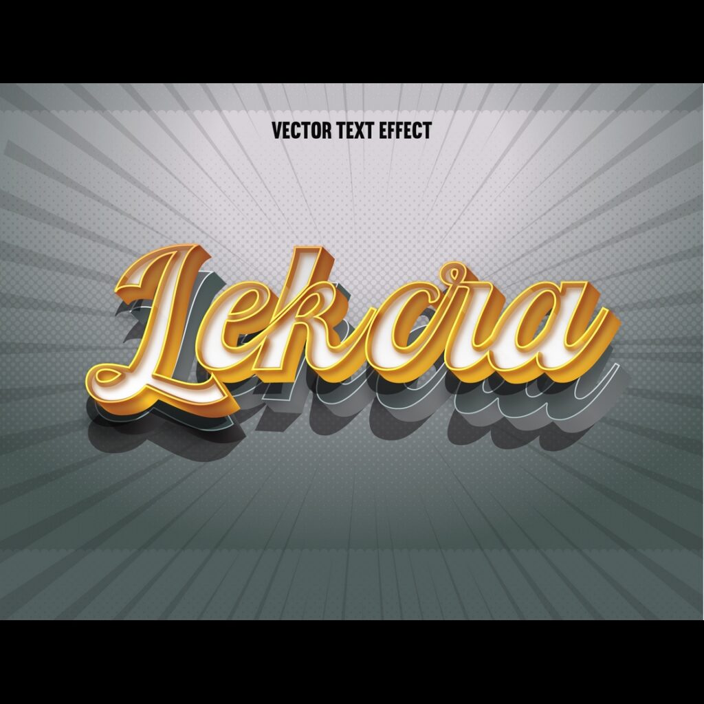 Fully Editable Vector 3D Text Effect - MasterBundles