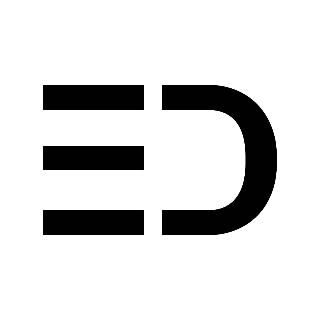 Letter ED Logo or Icon Design Vector Image Template cover image.