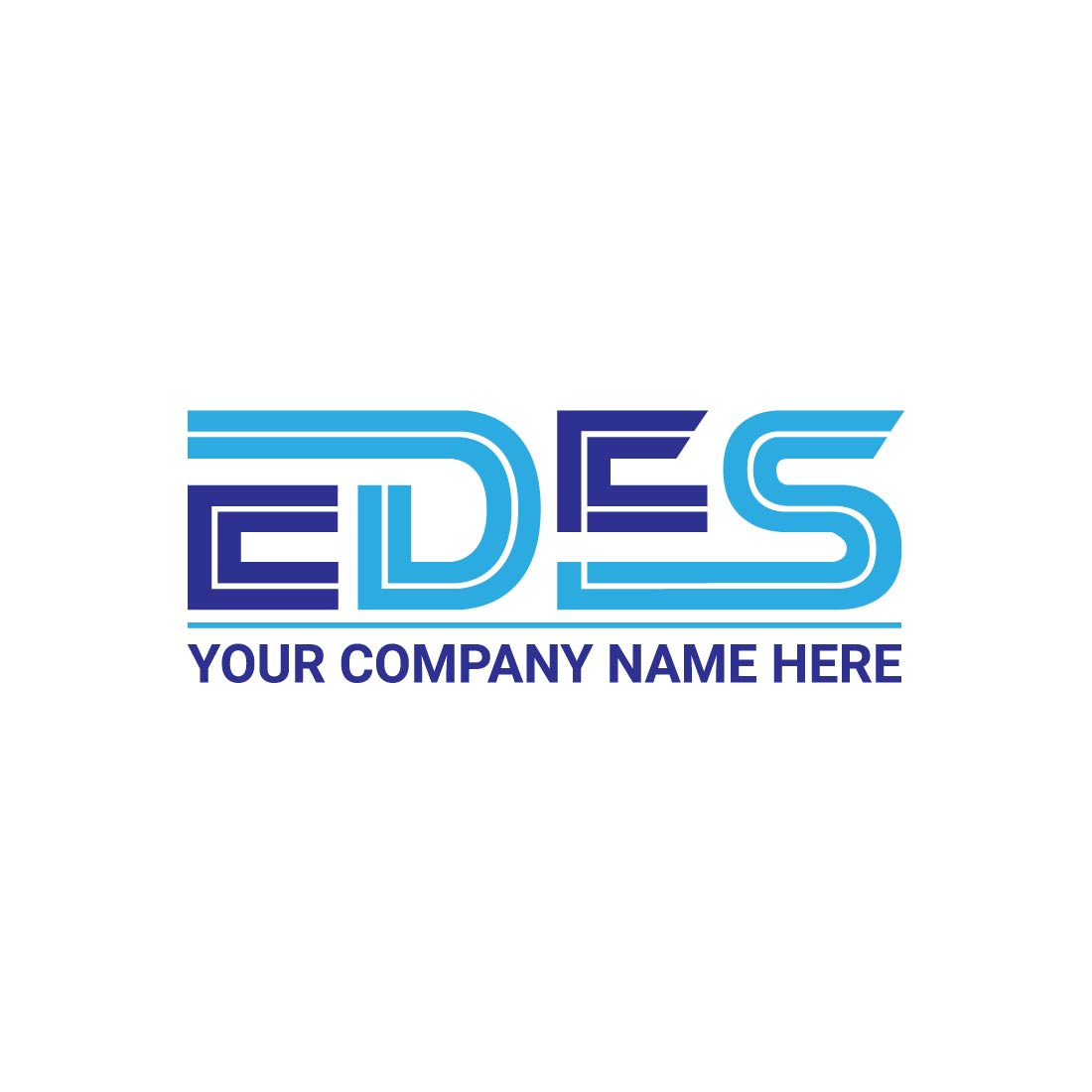 letter edes logo or icon design vectror image template 654