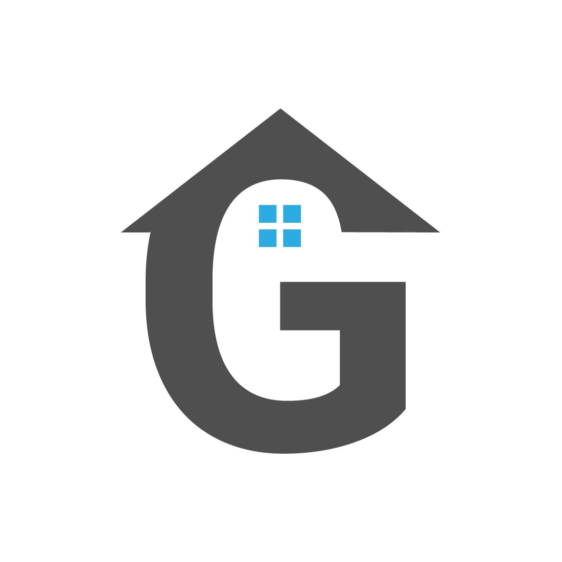 Letter G Real Estate Logo or Icon Design Vector Image Template cover image.