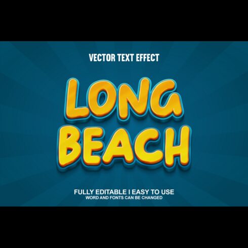 Fully Editable Vector 3D Text Effect cover image.