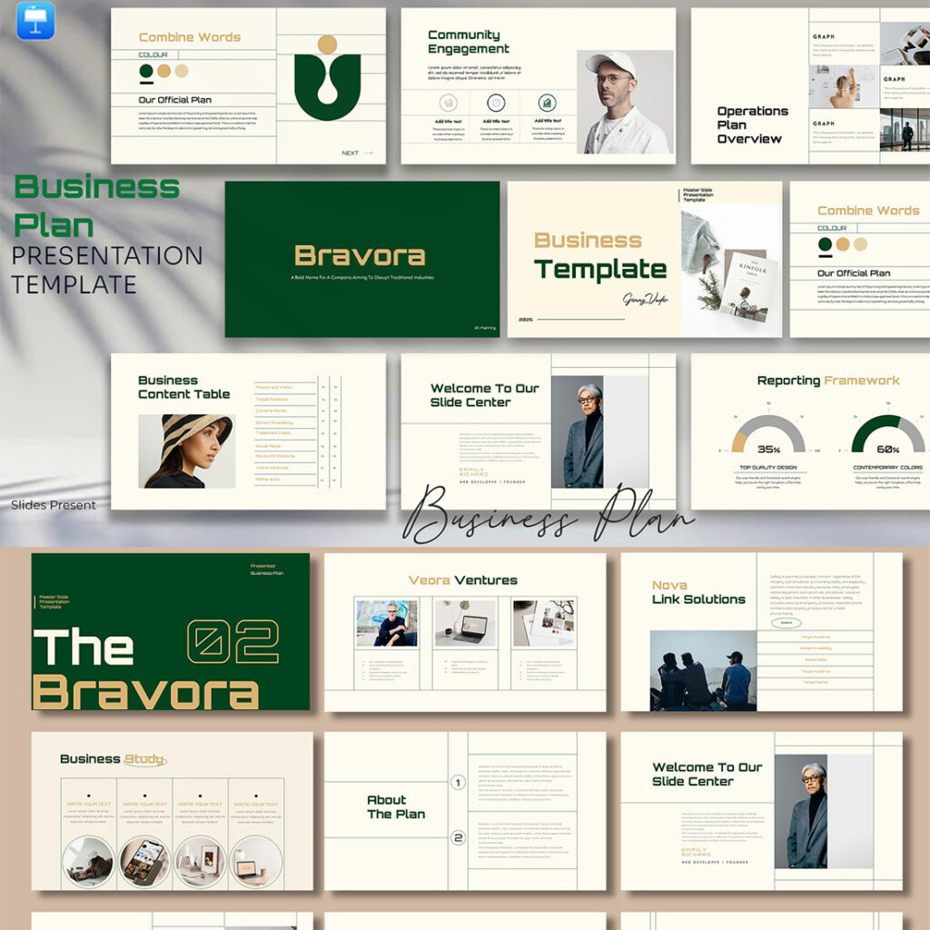 Bravora Keynote Plan Presentation - MasterBundles